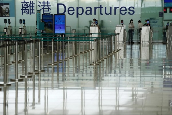 ▲ 전 세계 전염병발생으로 발길이 뚝 끊긴 홍콩국제공항(사진=scmp)
