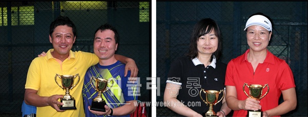 C조 우승팀 김승민·황의택 여자조 우승팀 김예라·최성희